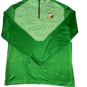 Men's Profile Green Oregon Ducks Captivating Quarter-Zip Size Large NWOT